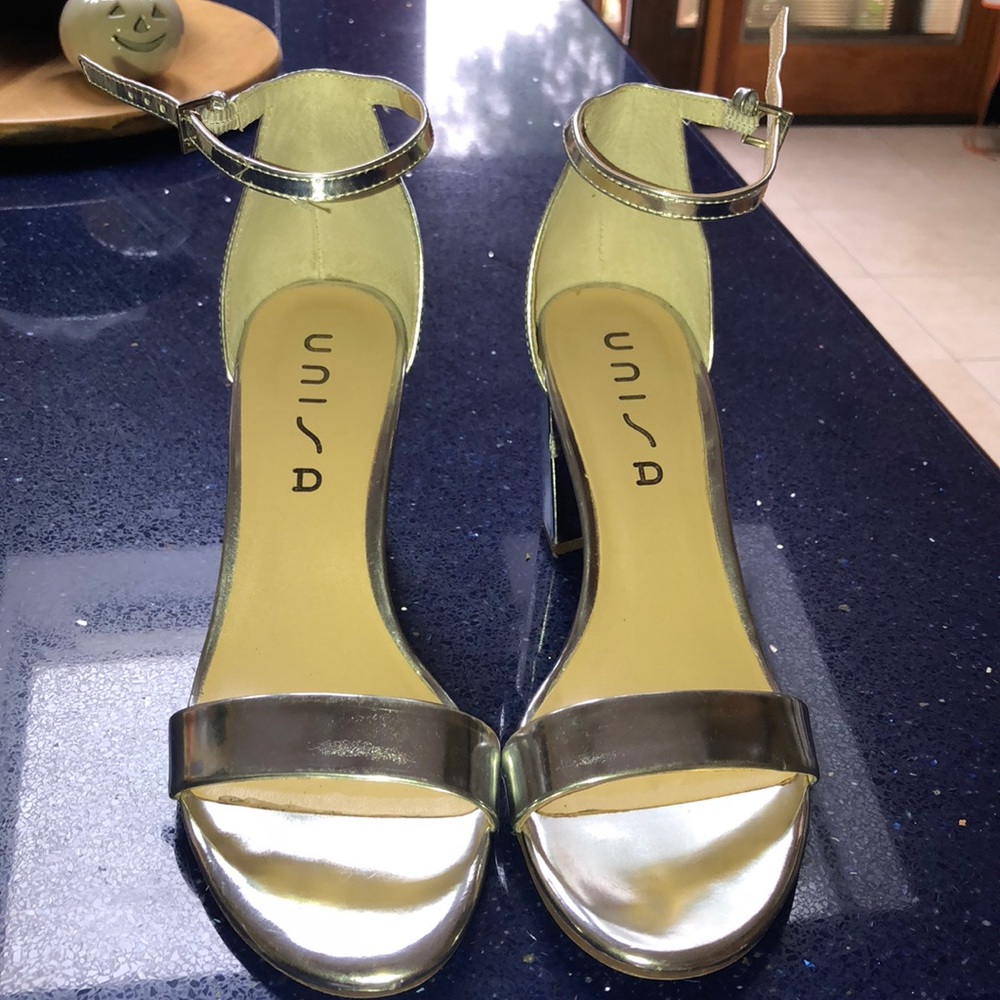 Silver Block Heel